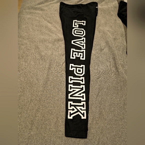 PINK Victoria's Secret HighWaisted Cotton Logo Leggings (size M) - Picture 1 of 3